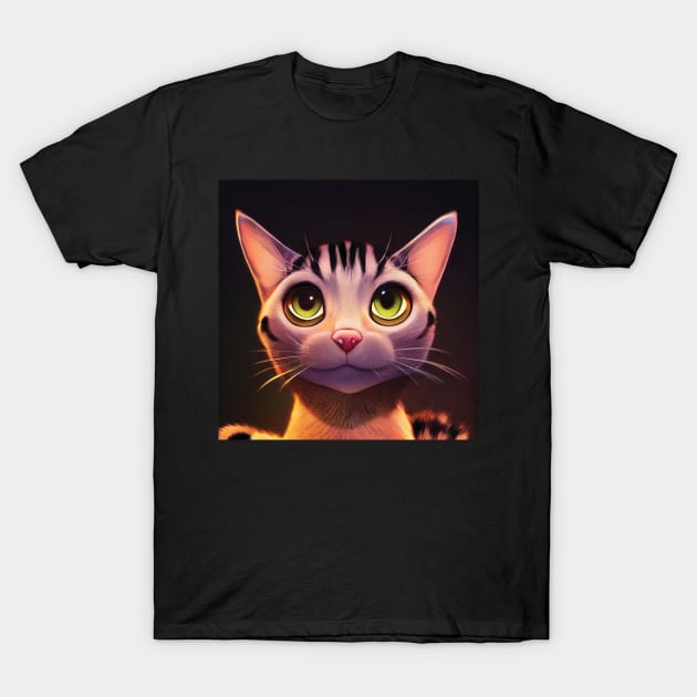 Cute Tabby Cat T-Shirt by Geminiartstudio